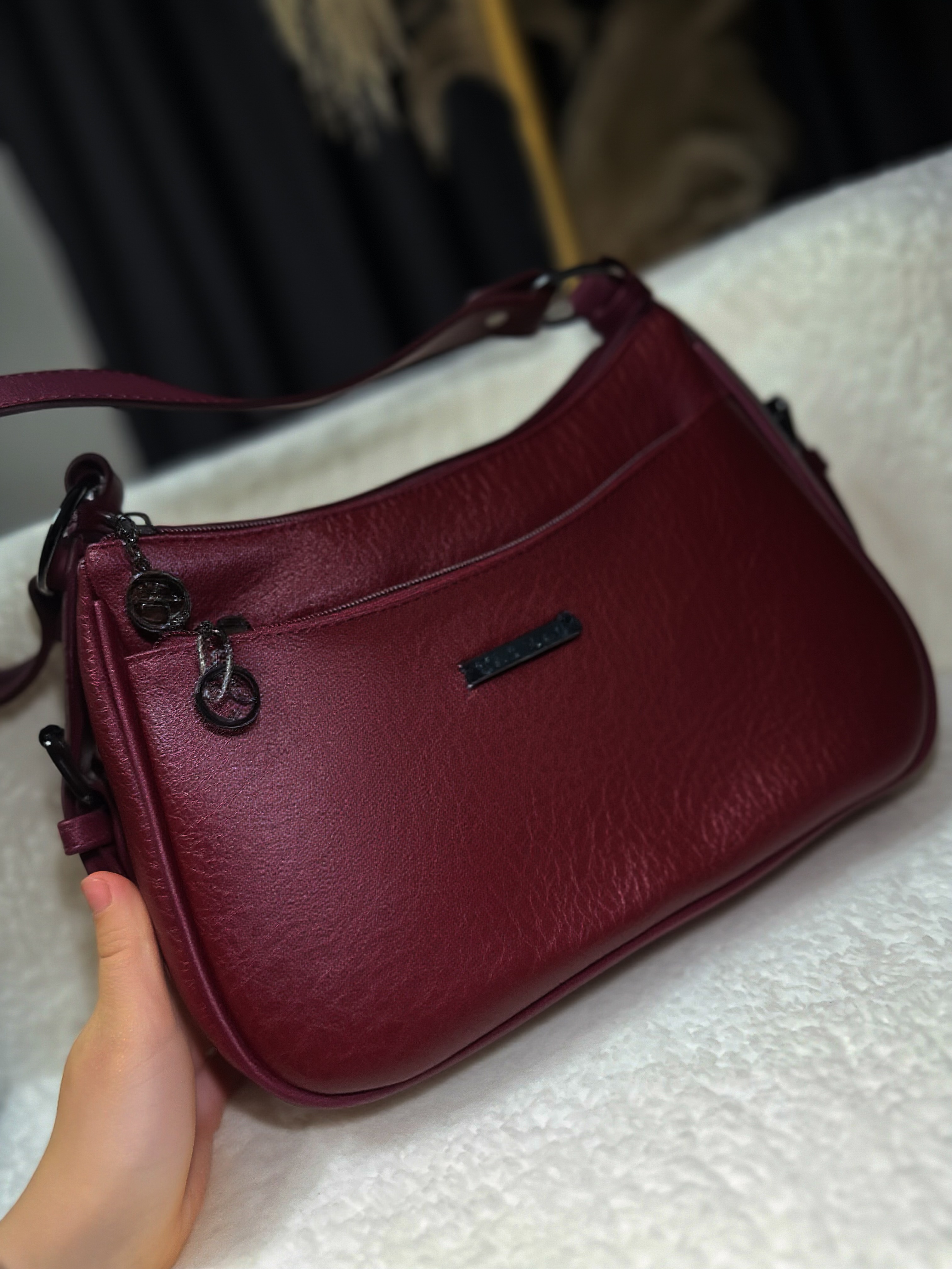 Versace Model Bordo Çanta